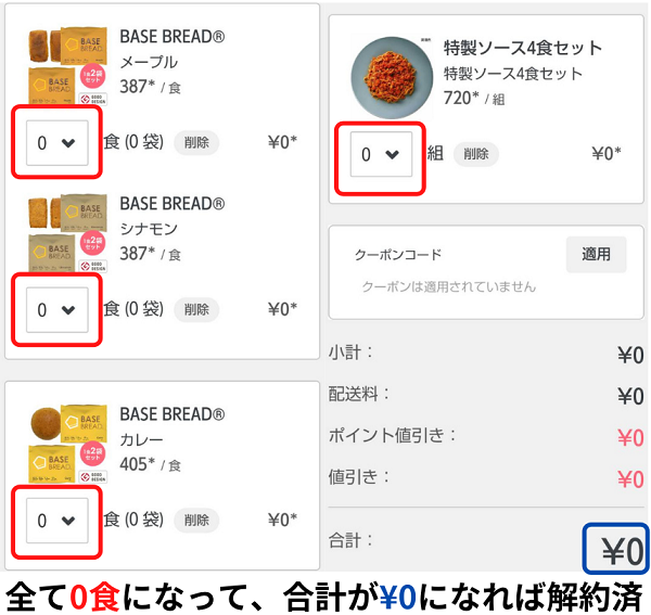 ベースフードを解約する方法